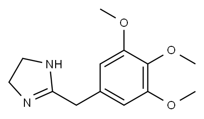 4,5-ジヒドロ-2-[(3,4,5-トリメトキシフェニル)メチル]-1H-イミダゾール 化学構造式