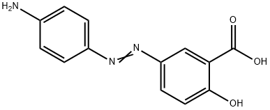 5-(4-AMINO-PHENYLAZO)-2-HYDROXY-BENZOIC ACID Struktur
