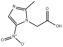 2-methyl-5-nitroimidazol-1-ylacetic acid Struktur