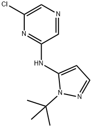 2-PyrazinaMine, 6-chloro-N-[1-(1,1-diMethylethyl)-1H-pyrazol-5-yl]- Structure