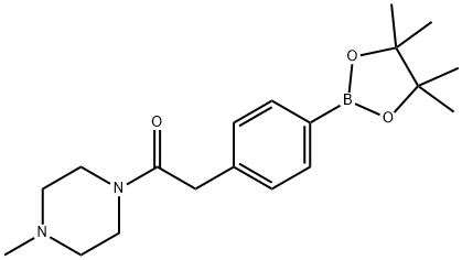 1-(4-甲基哌嗪-1-基)-2-(4-苯基频那醇酯)乙酮, 1010104-30-9, 结构式