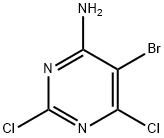5-bromo-2,6-dichloro-pyrimidin-4-ylamine 化学構造式