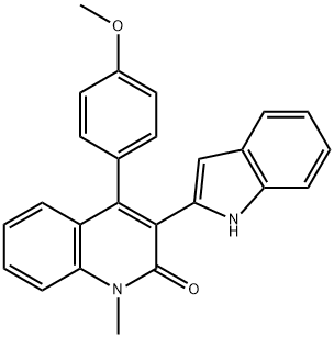 3-(1H-2-INDOLYL)-4-(4-METHOXYPHENYL)-1-METHYL-1H-2-QUINOLINONE|3-(1H-吲哚-2-基)-4-(4-甲氧基苯基)-1-甲基喹啉-2(1H)-酮