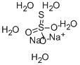 Sodium thiosulfate pentahydrate Struktur