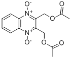 2,3-ビス(アセトキシメチル)キノキサリン1,4-ジオキシド 化学構造式
