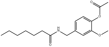 Vanillylamine, N-heptanoyl-, acetate Structure