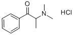 2-(ジメチルアミノ)-1-フェニル-1-プロパノン・塩酸塩 化学構造式