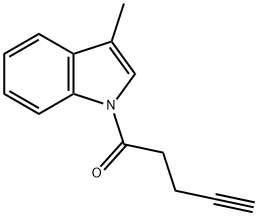 1-(3-Methyl-indol-1-yl)-pent-4-yn-1-one Structure