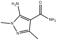 5-アミノ-1,3-ジメチル-1H-ピラゾール-4-カルボキサミド 化学構造式
