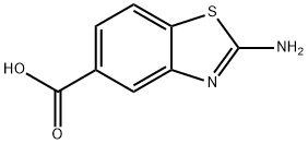 2-アミノ-5-ベンゾチアゾールカルボン酸 化学構造式