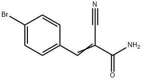 (E)-3-(4-溴苯基)-2-氰基丙烯酰胺, 101085-21-6, 结构式