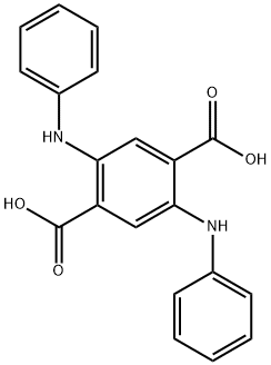 2,5-ビス(フェニルアミノ)-1,4-ベンゼンジカルボン酸 化学構造式
