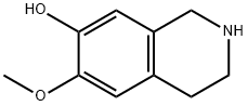1,2,3,4-四氢-6-甲氧基-7-异喹啉醇, 1011-42-3, 结构式