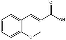 trans-2-メトキシけい皮酸 化学構造式
