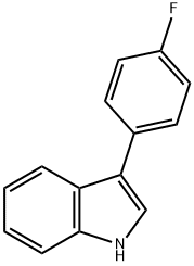 3-(4-フルオロフェニル)-1H-インドール 化学構造式