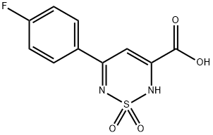 5-(4-fluorophenyl)-2H-1,2,6-thiadiazine-3-carboxylic acid 1,1-dioxide|5-(4-氟苯基)-2H-1,2,6-噻二嗪-3-羧酸1,1-二氧化物