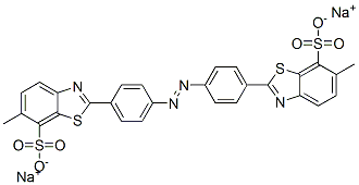 disodium 2,2'-(azodi-p-phenylene)bis[6-methylbenzothiazole-7-sulphonate]  Structure