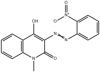 4-hydroxy-1-methyl-3-[(2-nitrophenyl)azo]-2-quinolone Struktur