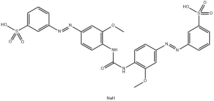 3,3'-[碳酰双[亚胺基(3-甲氧基-4,1-亚苯基)偶氮基]]二苯磺酰钠 结构式