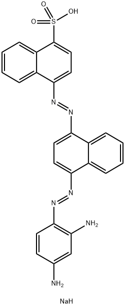 SODIUM 4-[[4-[(2,4-DIAMINOPHENYL)AZO]NAPHTHYL]AZO]NAPHTHALENE-1-SULPHONATE 结构式
