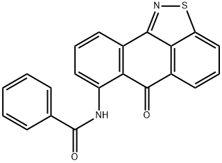 7-ベンゾイルアミノ-6H-アントラ[9,1-cd]イソチアゾール-6-オン 化学構造式