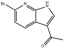 1-{6-溴-1H-吡咯并[2,3-B]吡啶-3-基}乙-1-酮, 1011711-60-6, 结构式