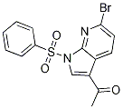 Ethanone, 1-[6-bromo-1-(phenylsulfonyl)-1H-pyrrolo[2,3-b]pyridin-3-yl]- Structure