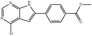 Benzoic acid, 4-(4-chloro-7H-pyrrolo[2,3-d]pyriMidin-6-yl)-, Methyl ester Struktur