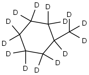 1-(2H3)メチル(1,2,2,3,3,4,4,5,5,6,6-2H11)シクロヘキサン 化学構造式