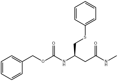 CarbaMic acid, N-[(1R)-3-(MethylaMino)-3-oxo-1-[(phenylthio)Methyl]propyl]-, phenylMethyl ester Struktur