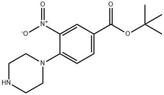3-硝基-4-(哌嗪-1-基)苯甲酸叔丁酯 结构式