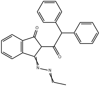 2-Diphenylacetyl-3-(ethylidene-hydrazono)indan-1-one,  2-Diphenylacetyl-indan-1,3-dione-1-ethylidenehydrazone Structure