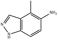 4-メチル-1H-インダゾール-5-アミン 化学構造式