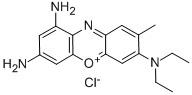 1,3-ジアミノ-7-(ジエチルアミノ)-8-メチルフェノキサジン-5-イウム·クロリド 化学構造式