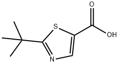 2-TERT-BUTYL-1,3-THIAZOLE-4-CARBOXYLIC ACID, 1012881-39-8, 结构式