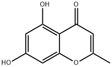 2-Methyl-5,7-dihydroxychromone Struktur