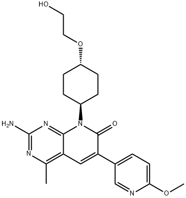 1013101-36-4 2-氨基-8-[反式-4-(2-羟基乙氧基)环己基]-6-(6-甲氧基-3-吡啶基)-4-甲基吡啶并[2,3-D]嘧啶-7(8H)-酮