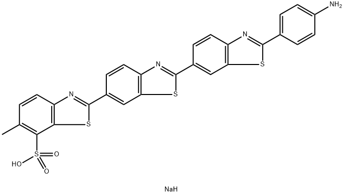 2''-(4-氨基苯基)-6-甲基[2,6':2',6''-三联苯并噻唑]-7-磺酸钠,10132-80-6,结构式
