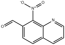 8-ニトロ-7-キノリンカルボキシアルデヒド 化学構造式