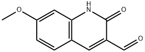 2-HYDROXY-7-METHOXY-QUINOLINE-3-CARBALDEHYDE Structure