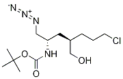 CarbaMic acid, N-[(1S,3R)-1-(azidoMethyl)-6-chloro-3-(hydroxyMethyl)hexyl]-, 1,1-diMethylethyl ester Struktur
