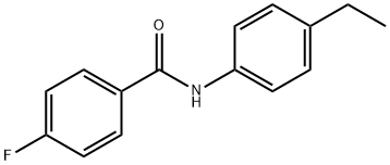 N-(4-エチルフェニル)-4-フルオロベンズアミド 化学構造式