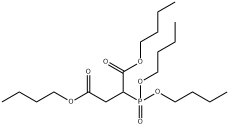 2-(ジブトキシホスフィニル)こはく酸ジブチル 化学構造式