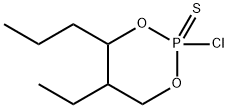 2-クロロ-5-エチル-4-プロピル-1,3,2-ジオキサホスホリナン2-スルフィド 化学構造式