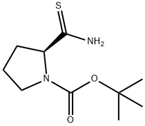 N-BOC-硫代-L-脯氨酰胺 结构式