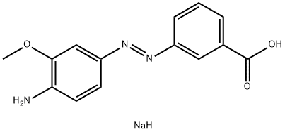 sodium 3-[(4-amino-3-methoxyphenyl)azo]benzoate Struktur