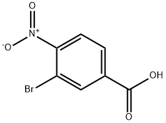 3-溴-4-硝基苯甲酸 结构式