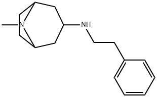 8-甲基-N-苯乙基-8-氮杂双环[3.2.1]辛烷-3-胺 结构式
