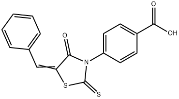 4-[(5Z)-5-BENZYLIDENE-4-OXO-2-THIOXO-1,3-THIAZOLIDIN-3-YL]BENZOIC ACID Struktur