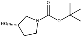 N-(tert-Butoxycarbonyl)-(S)-(+)-3-pyrrolidinol Struktur